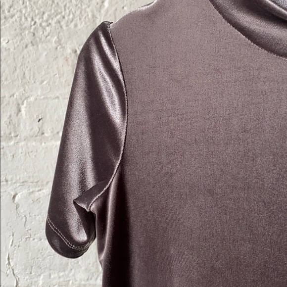 Zara Silver Metallic Velvet Dress - Picture 3 of 6